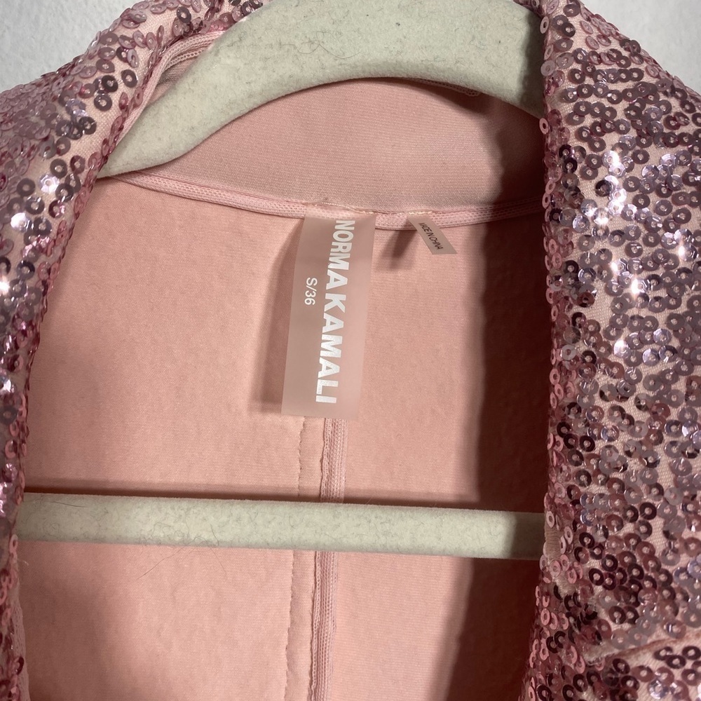 Norma Kamali Pink Sequin Blazer and Sequin Spat Pant - Picture 7 of 12